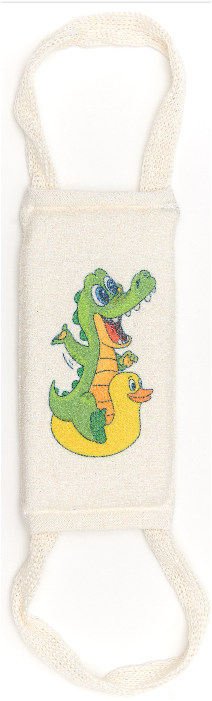 Мочалка - лента детская "Крокодил"